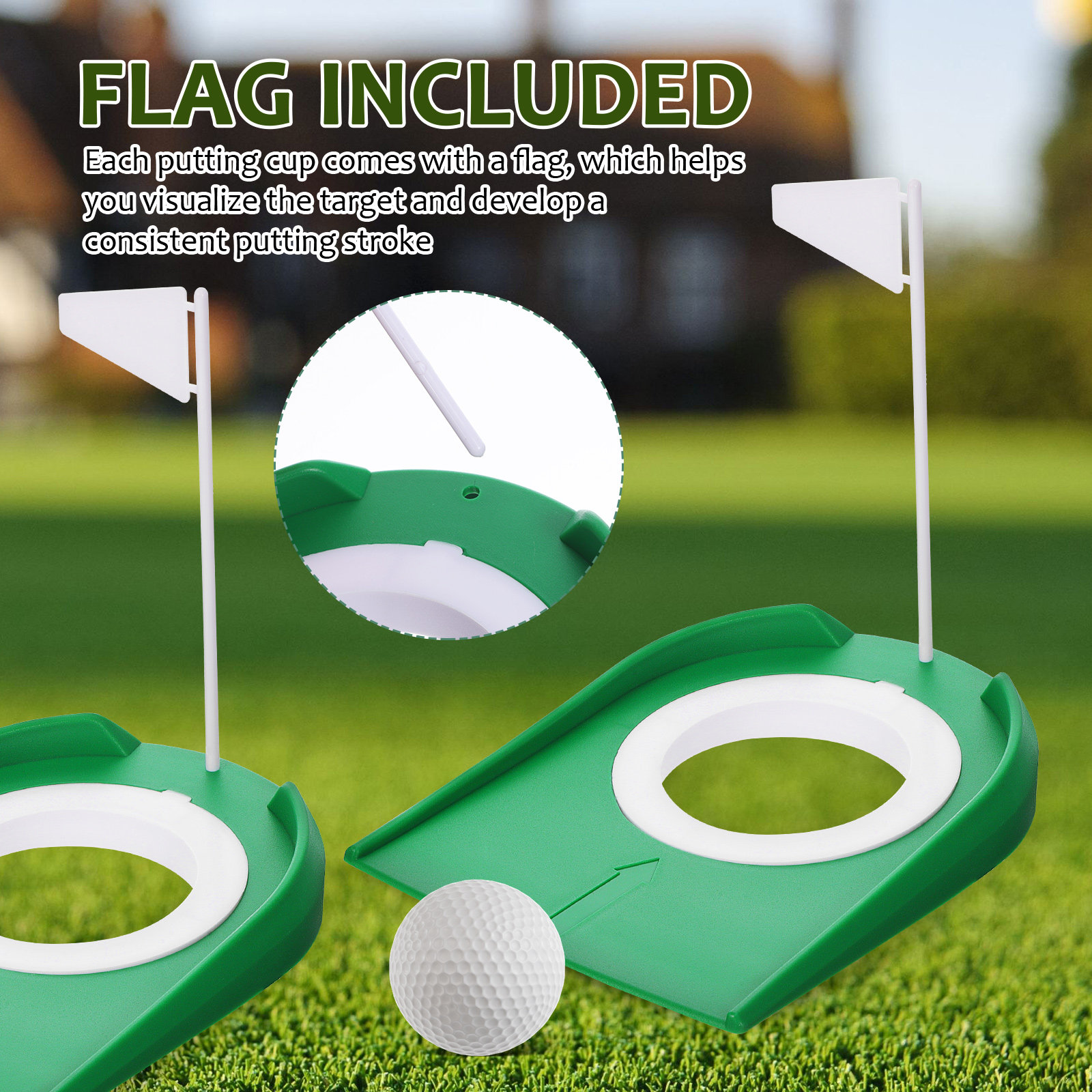2Pcs Golf Putting Cups Lightwe - Golf Equipment For Beginners ulasan dan harga