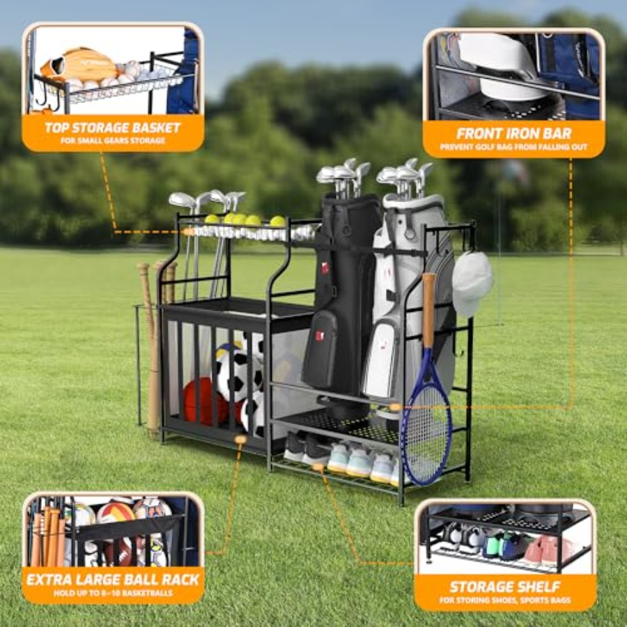 Sports Equipment Organizer Rac - Golf Equipment And Gear ulasan dan harga