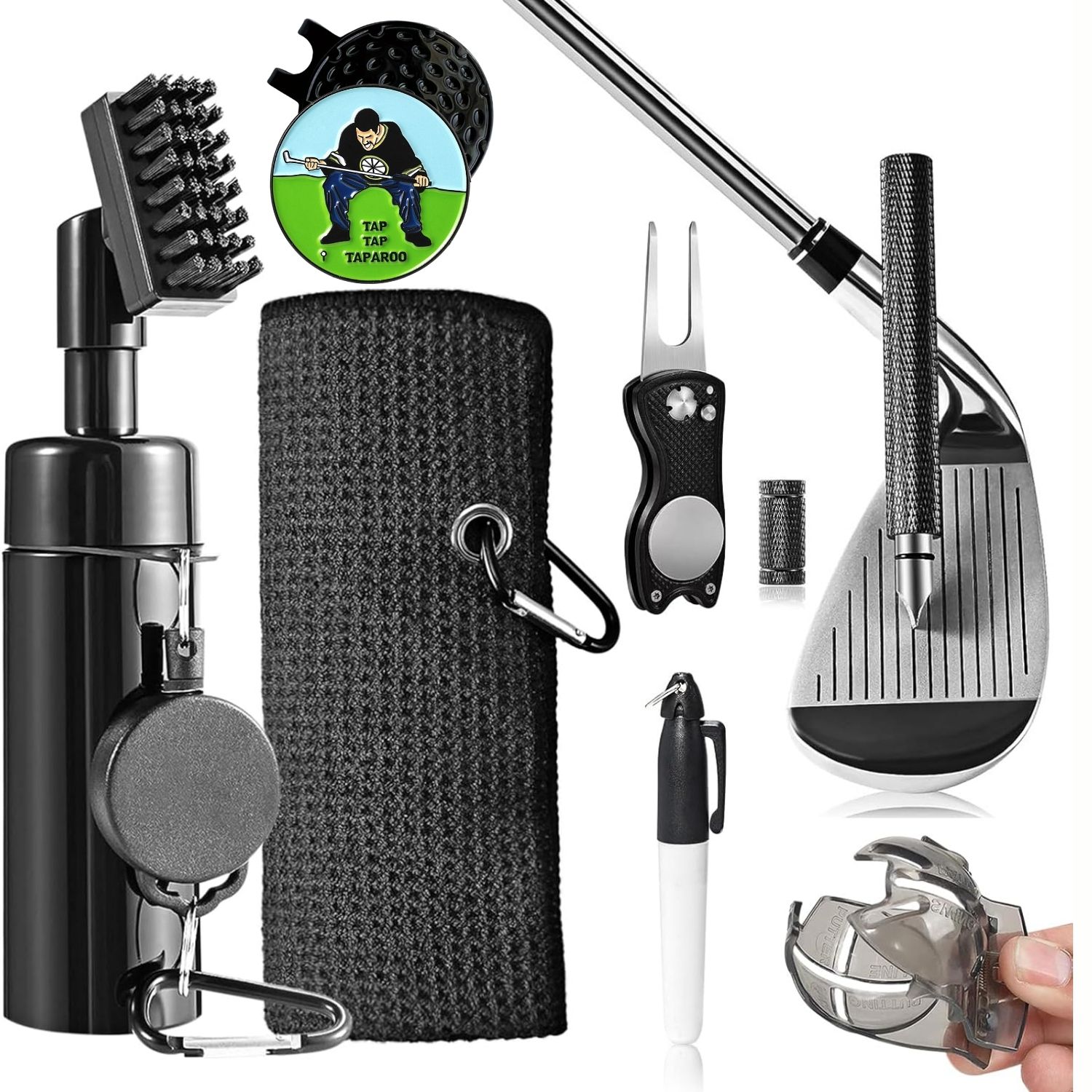 Golf Club Cleaning Kit with Go - Divot Repair Tool ulasan dan harga