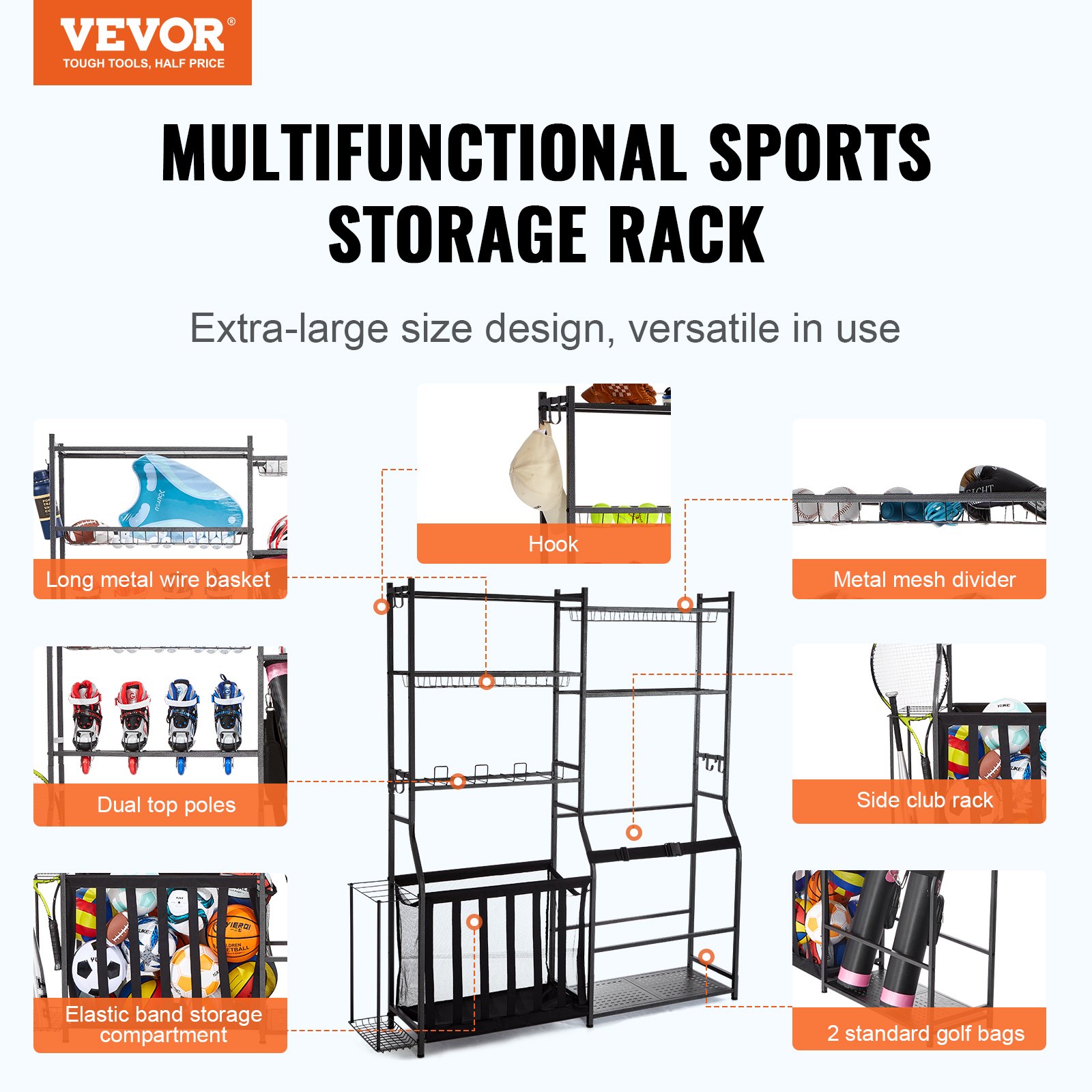 Golf Storage Garage Organizer, - Golf Equipment Organizer ulasan dan harga