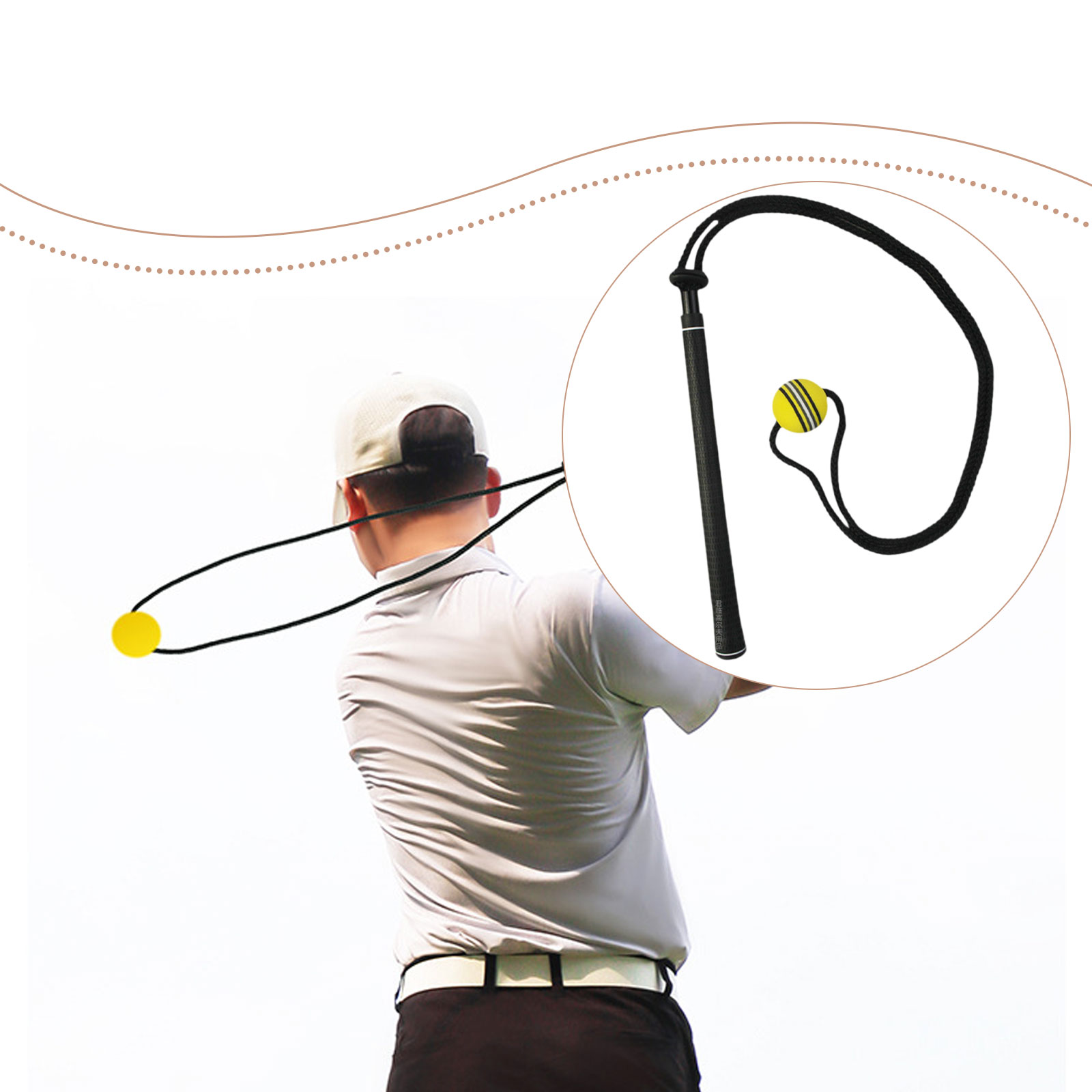 Golf Swing Trainer Elastic Rop - Golf Equipment For Beginners ulasan dan harga