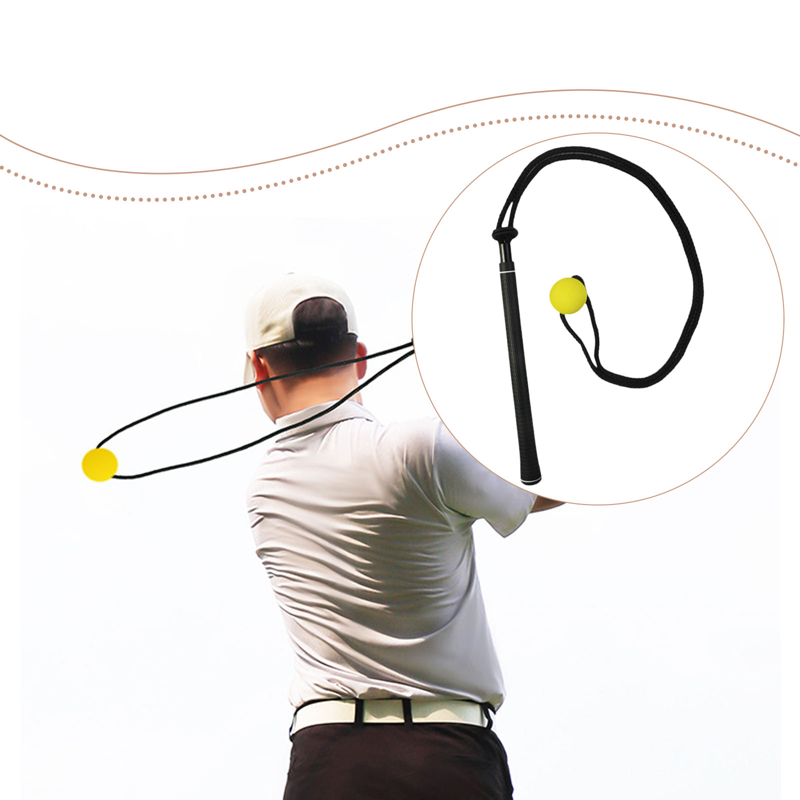 Golf Swing Trainer Elastic Rop - Golf Equipment For Beginners ulasan dan harga