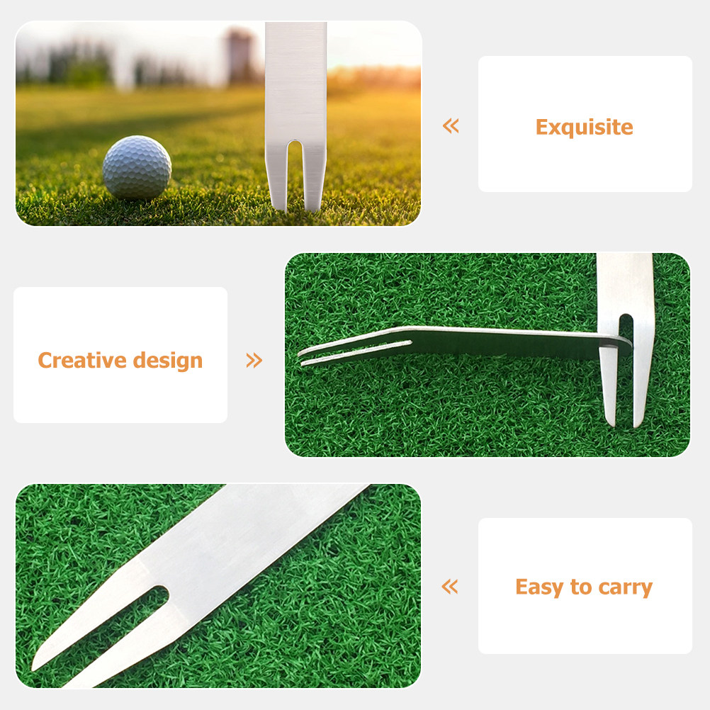 2Pcs Golf Divot Fork Portable  - Divot Repair Tool ulasan dan harga