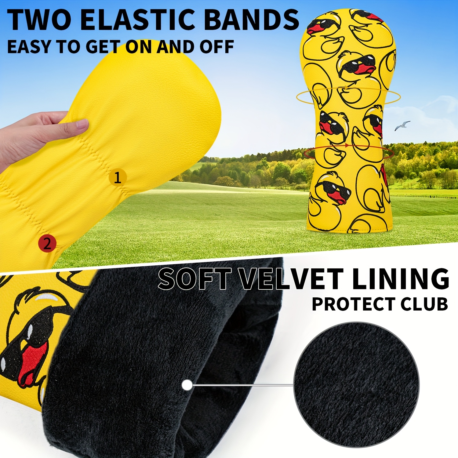 Adorable Yellow Duck-Themed Go - Golf Equipment Organizer ulasan dan harga