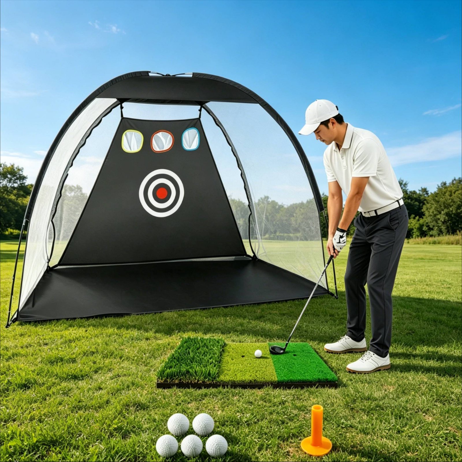Golf Hitting Net Portable Golf - Golf Equipment For Beginners ulasan dan harga