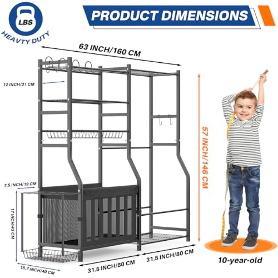 Heavy Duty Garage Sports Equip - Golf Equipment Organizer ulasan dan harga